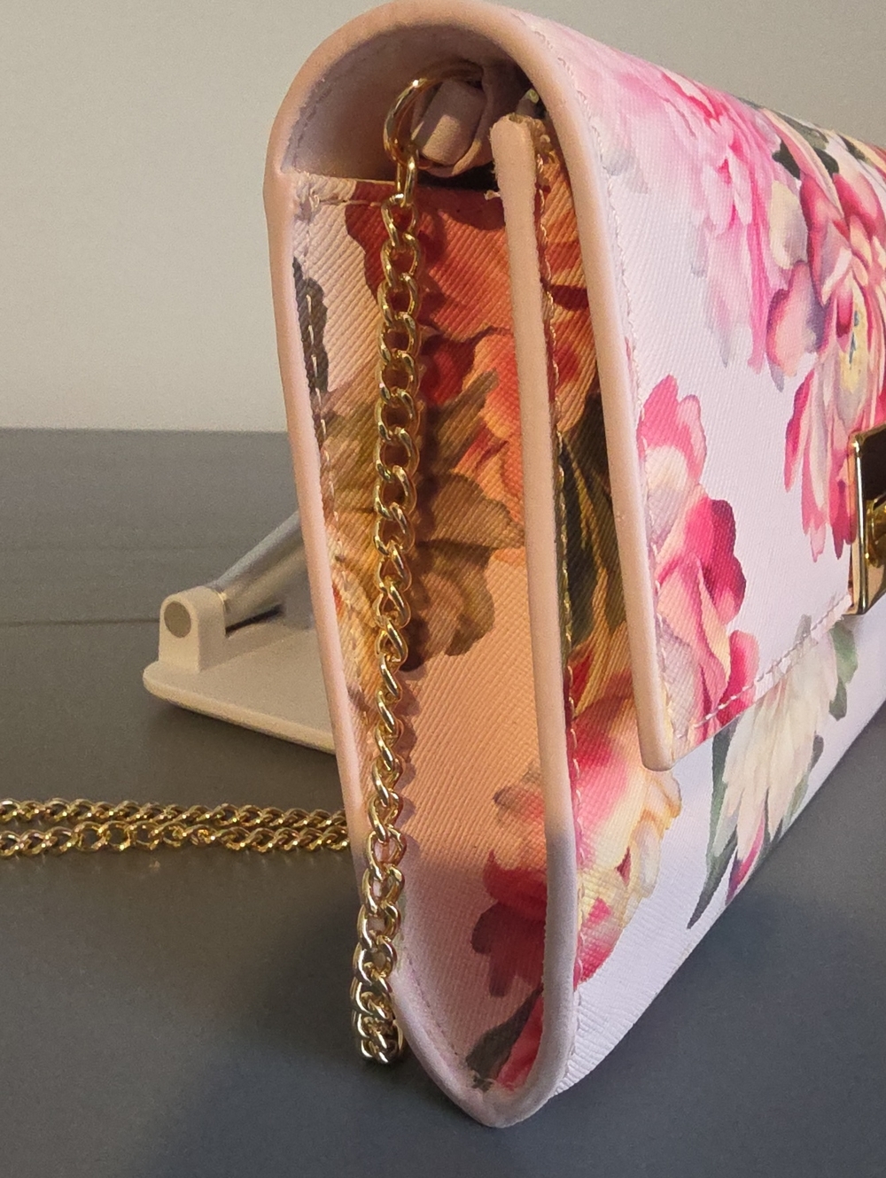 TED BAKER LONDON NWT Parisa Pink Floral Chain Crossbody Bag - Picture 6 of 15